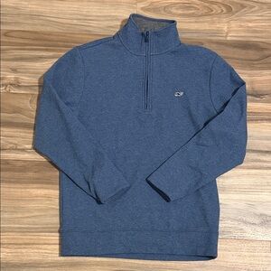 Vineyard Vines Performance Women’s XS Navy Blue Heather 1/4 Zip Pullover Collar